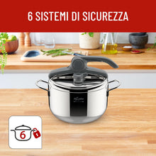 Carica l'immagine nel visualizzatore di Gallery, Orlando Store™ - Lagostina Irradial Control Pentola a Pressione 5 L in Acciaio Inox 18/10