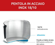 Carica l'immagine nel visualizzatore di Gallery, Orlando Store™ - Lagostina Irradial Control Pentola a Pressione 3.5 L in Acciaio Inox 18/10 Ø 22 cm