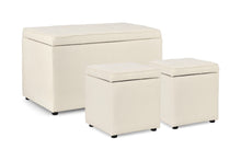 Carica l'immagine nel visualizzatore di Gallery, Orlando Store™ - SET 3 Pouf Contenitore Derrick Bianco