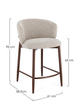 Load image into Gallery viewer, Orlando Store™ - Sgabello Cucina Amalia Noce/Beige