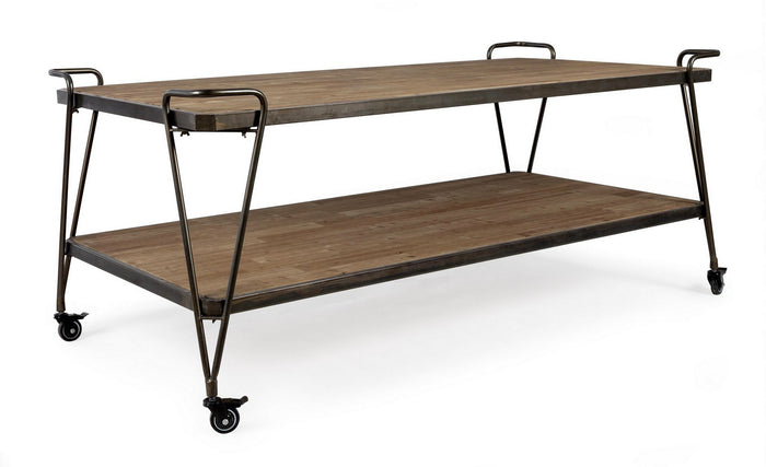 Orlando Store™ - Tavolo 2 Piani con Ruote
