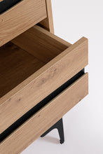 Carica l'immagine nel visualizzatore di Gallery, Orlando Store™ - Cassettiera 3 Cassetti Melys Naturale/Nero 80X78H