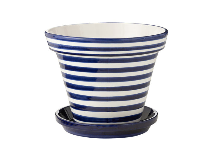 Orlando Store™ - Vaso Granada Stripes Blu Cobalto Extra Large