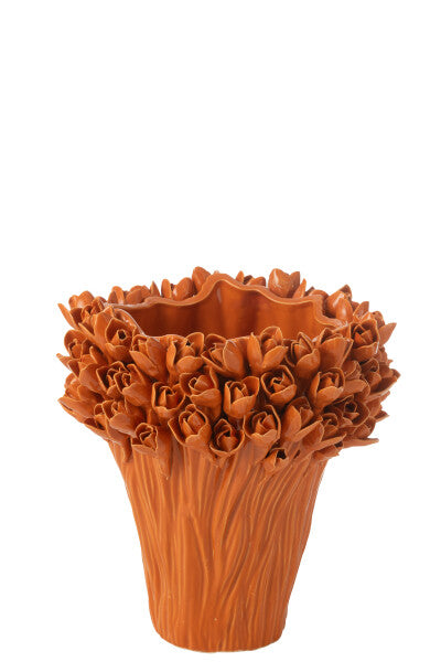 Orlando Store™ - Vaso Ambrosia Ceramica Arancione Medium