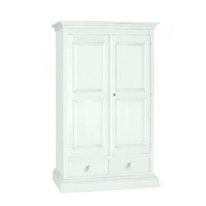 Orlando Store™ - Armadio 2 Ante 2 Cassetti Bianco