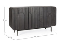 Carica l'immagine nel visualizzatore di Gallery, Orlando Store™ - Credenza 3 ante Orissa Nera