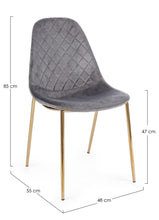 Carica l'immagine nel visualizzatore di Gallery, Orlando Store™ - Sedia Terry Velluto Grigio Scuro