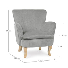 Carica l'immagine nel visualizzatore di Gallery, Orlando Store™ - Poltrona Chenille Grigio Chiaro