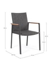 Carica l'immagine nel visualizzatore di Gallery, Orlando Store™ - Sedia con Bracciolo Jalisco Antracite WG21