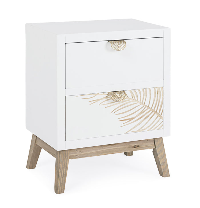 Orlando Store™ - Folium 2-Drawer Bedside Table