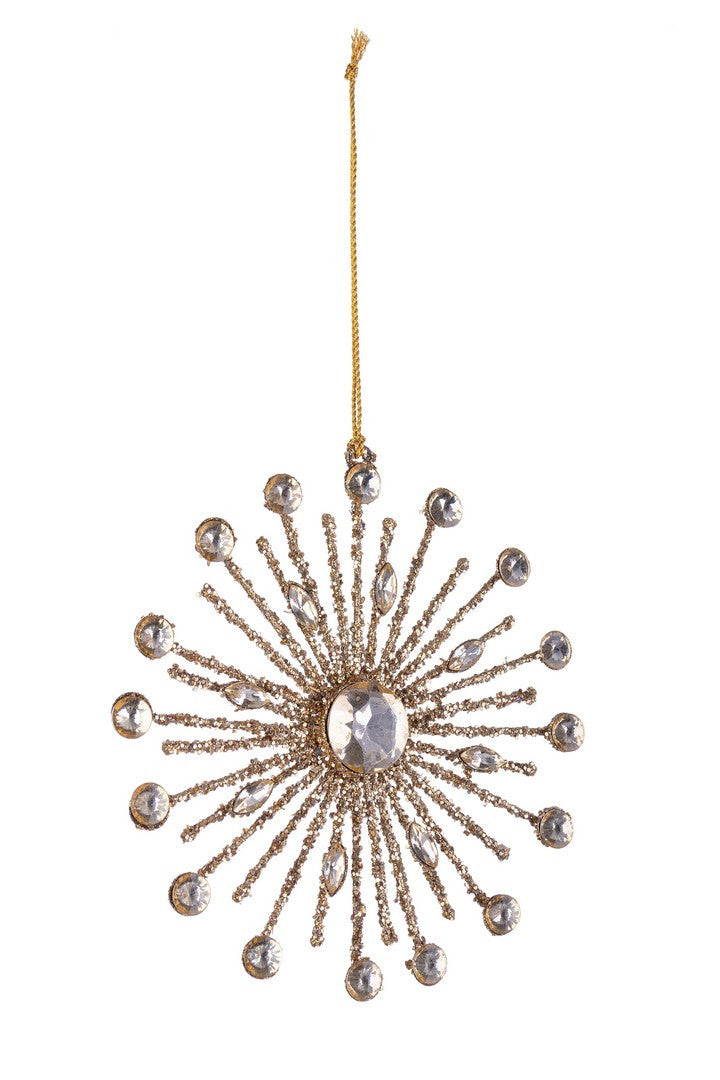 Orlando Store™ - Pendaglio Bead Fiocco di Neve Oro 15X15