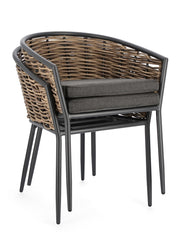 Orlando Store™ - Sedia con Bracciolo Maribela Antracite YK13
