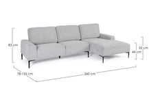 Carica l'immagine nel visualizzatore di Gallery, Orlando Store™ - Divano Penisola 3 Posti Washington Grigio
