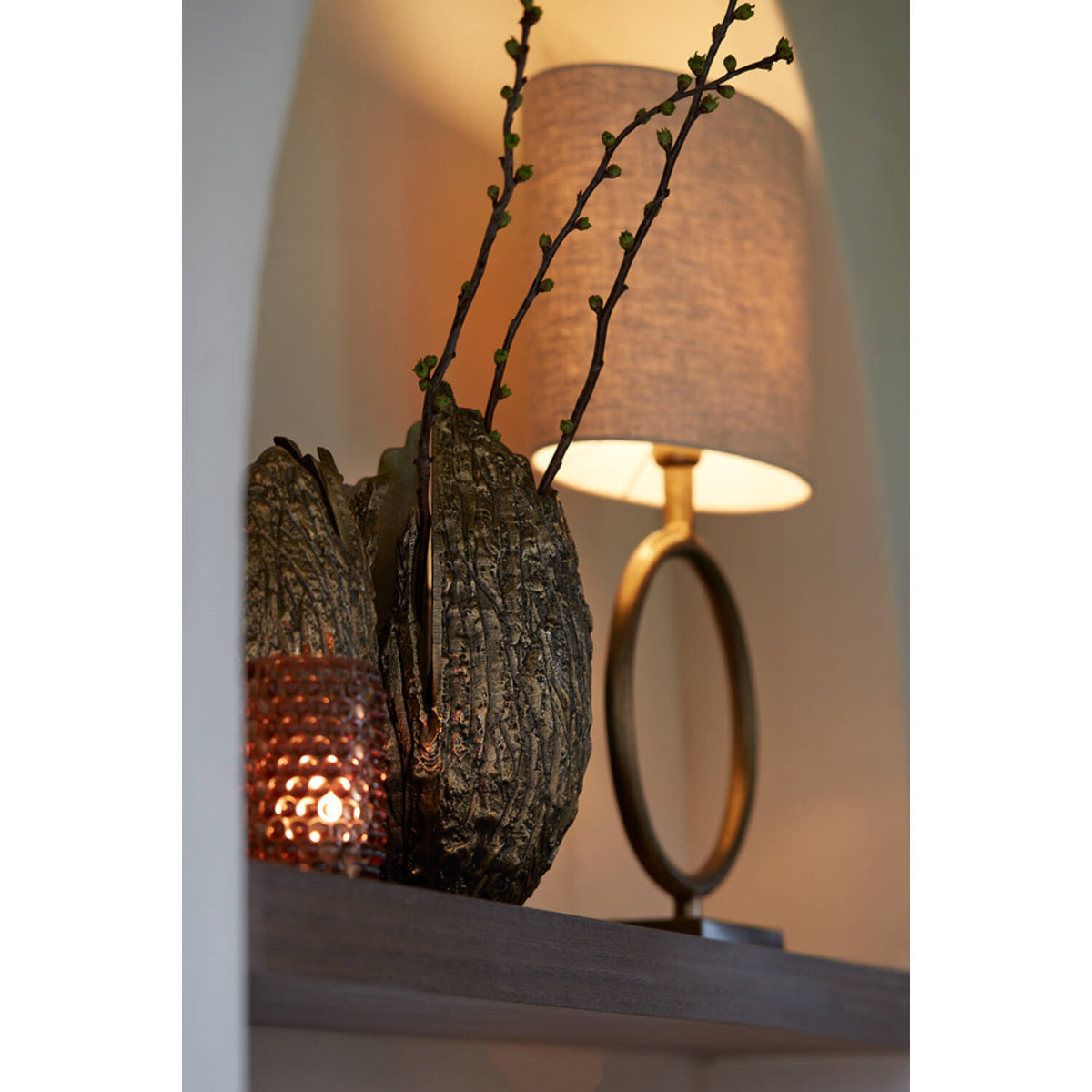 Orlando Store™ - Paralume Ovale Livigno Naturale 38-17,5-28 cm