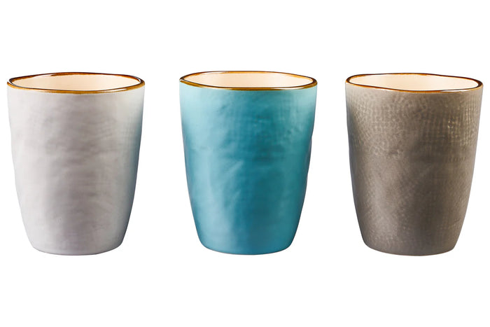 Orlando Store™ - Bicchieri Mediterraneo Linea Mare 3 Colori Mix