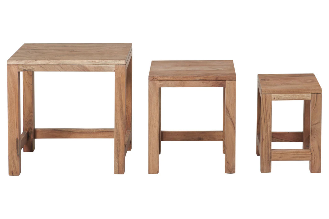 Orlando Store™ - SET 3 Tavolino Basso in Legno