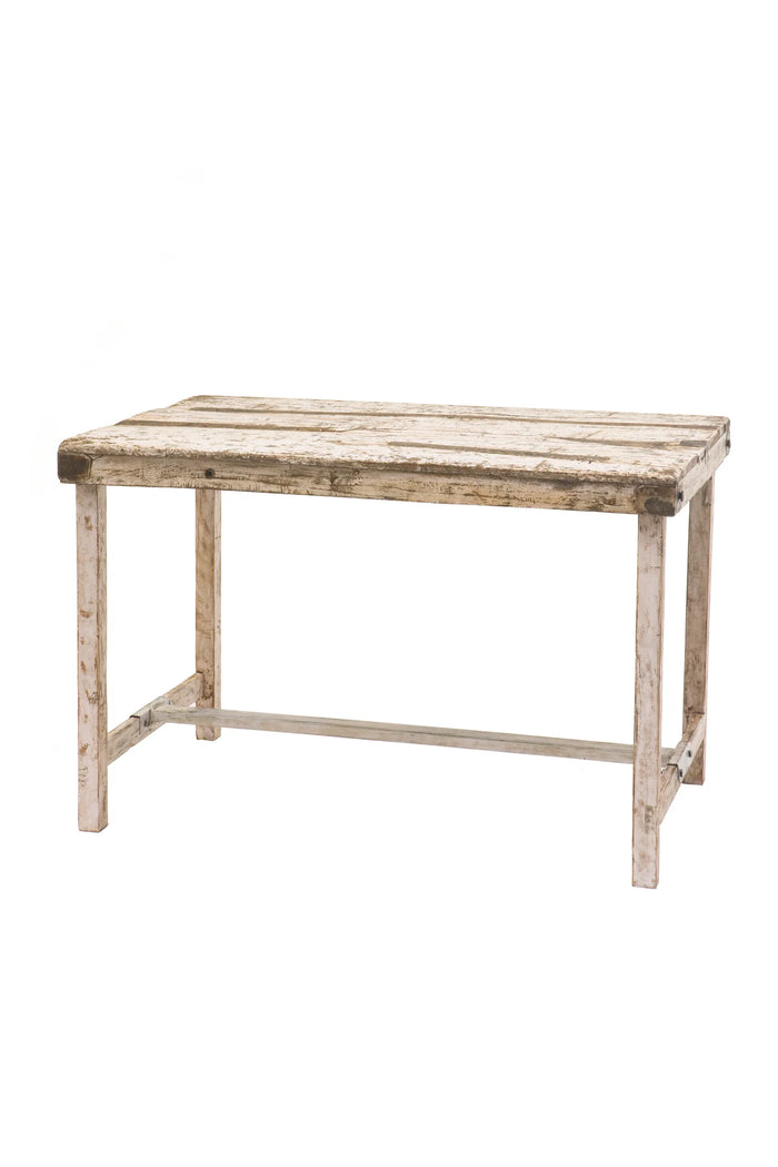 Orlando Store™ - Tavolo Pranzo in Legno Bianco Decapato 4/6 Persone