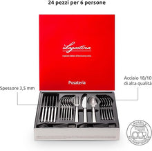 Load image into Gallery viewer, Orlando Store™ - Lagostina Giada Set Servizio Posate Acciaio Inox 18/10 per 6 Persone 24 pz
