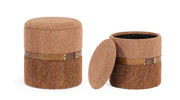Orlando Store™ - SET 2 Pouf Contenitore Tayla Ginger