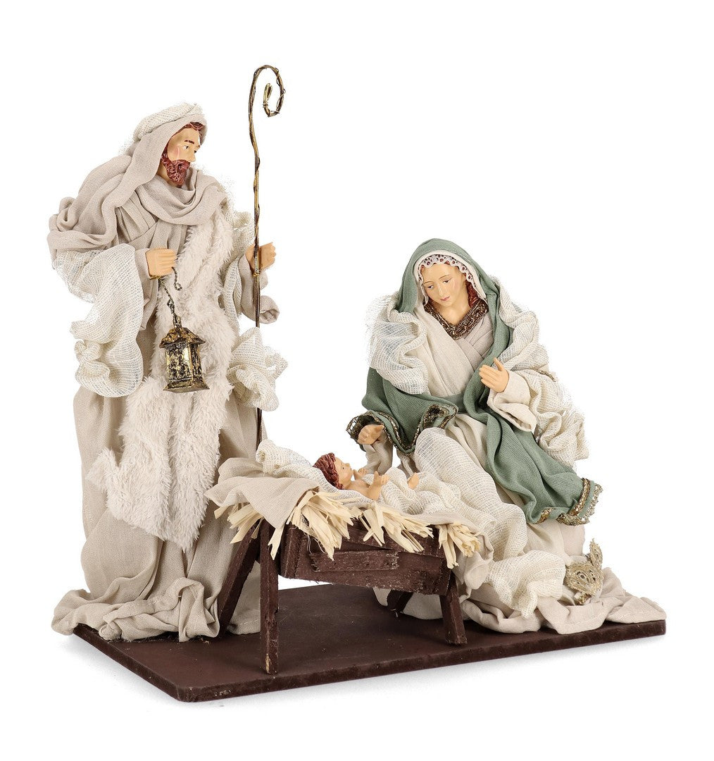 Orlando Store™ - Sacra Famiglia Faithful Azzurro con Base H41