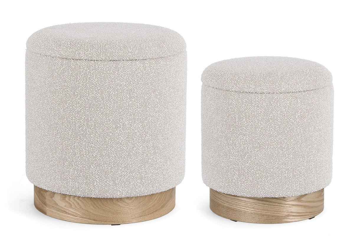Orlando Store™ - SET 2 Pouf Contenitore Zoya Grigio Chiaro