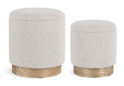 Orlando Store™ - SET 2 Pouf Contenitore Zoya Grigio Chiaro