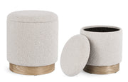 Orlando Store™ - SET 2 Pouf Contenitore Zoya Grigio Chiaro