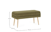 Orlando Store™ - Panca Contenitore Olga Verde Bosco
