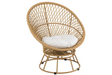 Load image into Gallery viewer, Orlando Store™ - Poltrona Zayo Girevole Metallo/Rattan Beige
