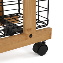 Carica l'immagine nel visualizzatore di Gallery, Orlando Store™ - Scaffale Rettangolare Bambù 3 Ceste Nere
