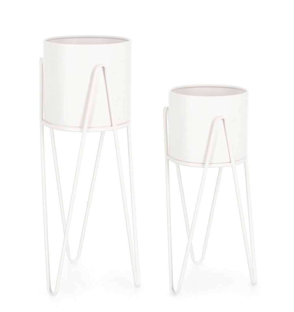 Orlando Store™ - SET 2 Porta Fiore Madelyn Tondo Bianco