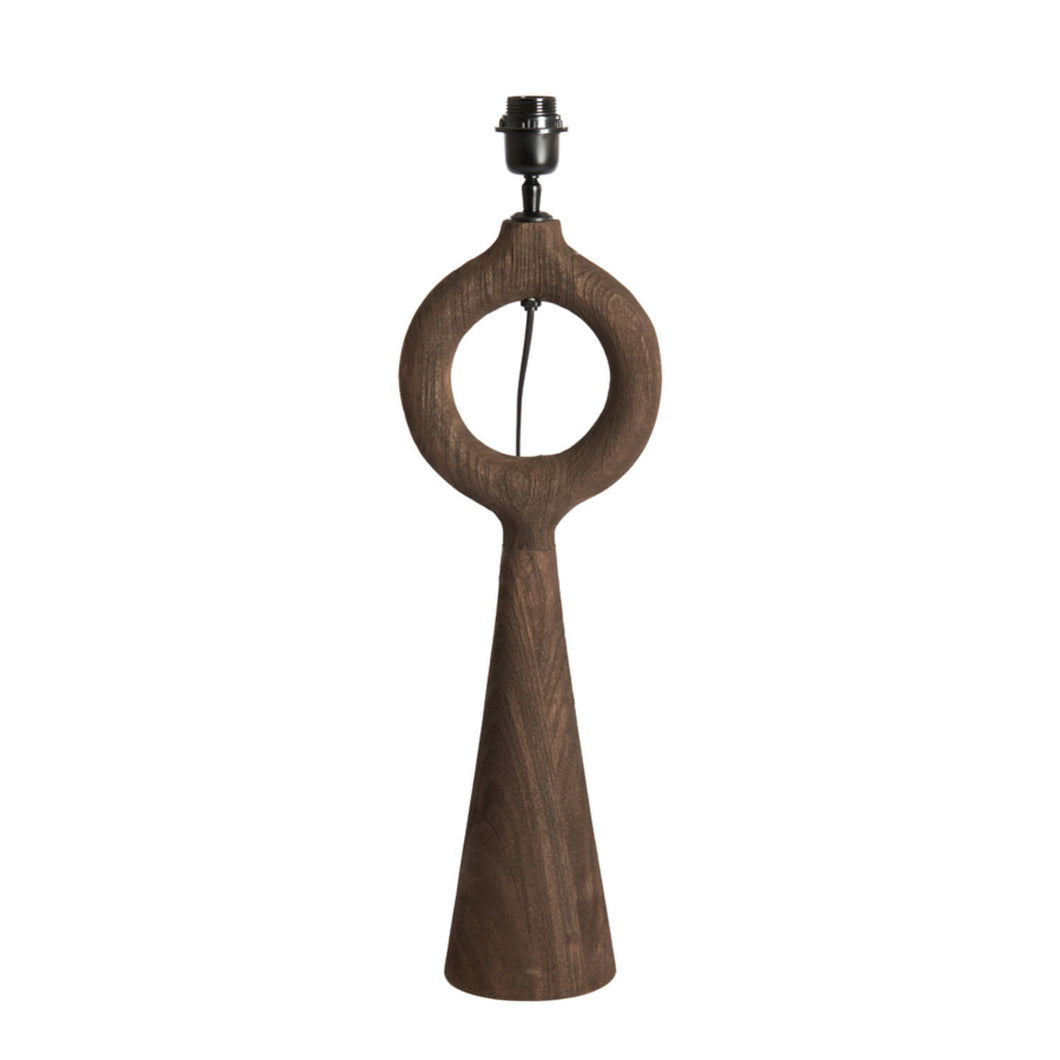 Orlando Store™ - Base Lampada Sabuli Legno Opaco Marrone Scuro 17x20x57 cm
