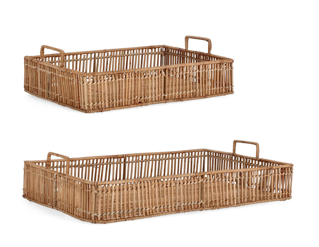 Orlando Store™ - SET 2 Vassoio Decor Kadin Rettangolare Naturale