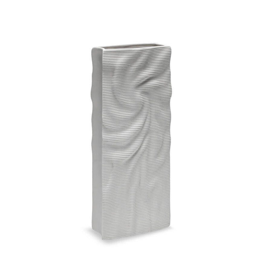 Orlando Store™ - Vaso Increspato Bianco Alto