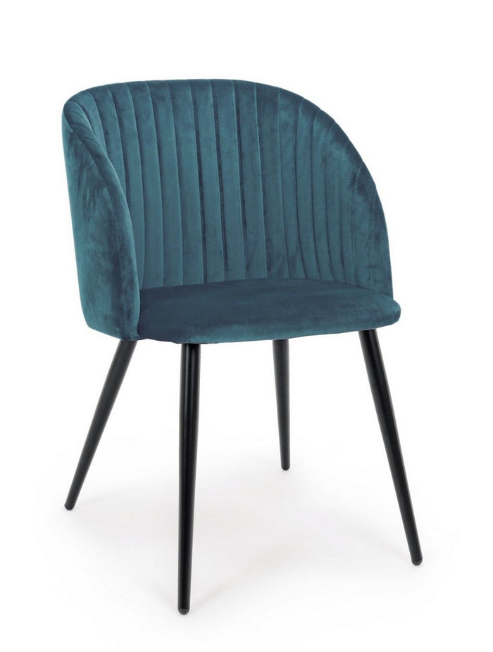Orlando Store™ - Sedia Queen Velvet Blu