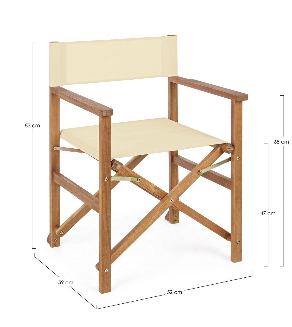 Orlando Store™ - Sedia Regista Noemi Ecru