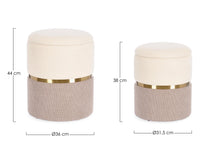 Carica l'immagine nel visualizzatore di Gallery, Orlando Store™ - SET 2 Pouf Contenitore Radinka Bianco Rosa
