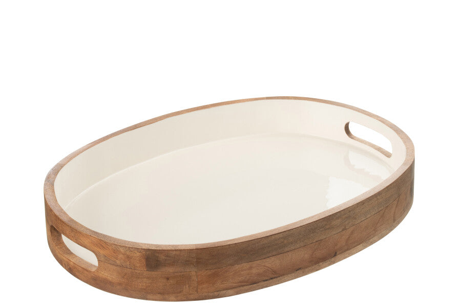 Orlando Store™ - Vassoi Kos Legno Marrone/Bianco