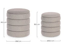 Carica l'immagine nel visualizzatore di Gallery, Orlando Store™ - SET 2 Pouf Contenitore Katerina Grigio Bouclè
