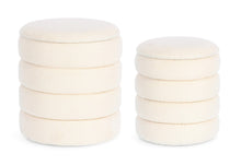 Carica l'immagine nel visualizzatore di Gallery, Orlando Store™ - SET 2 Pouf Contenitore Katerina Bianco Bouclè

