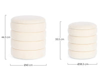 Carica l'immagine nel visualizzatore di Gallery, Orlando Store™ - SET 2 Pouf Contenitore Katerina Bianco Bouclè
