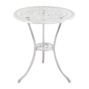 Orlando Store™ - SET Tavolo Alluminio Parma Bianco Tondo + 2 Sedie