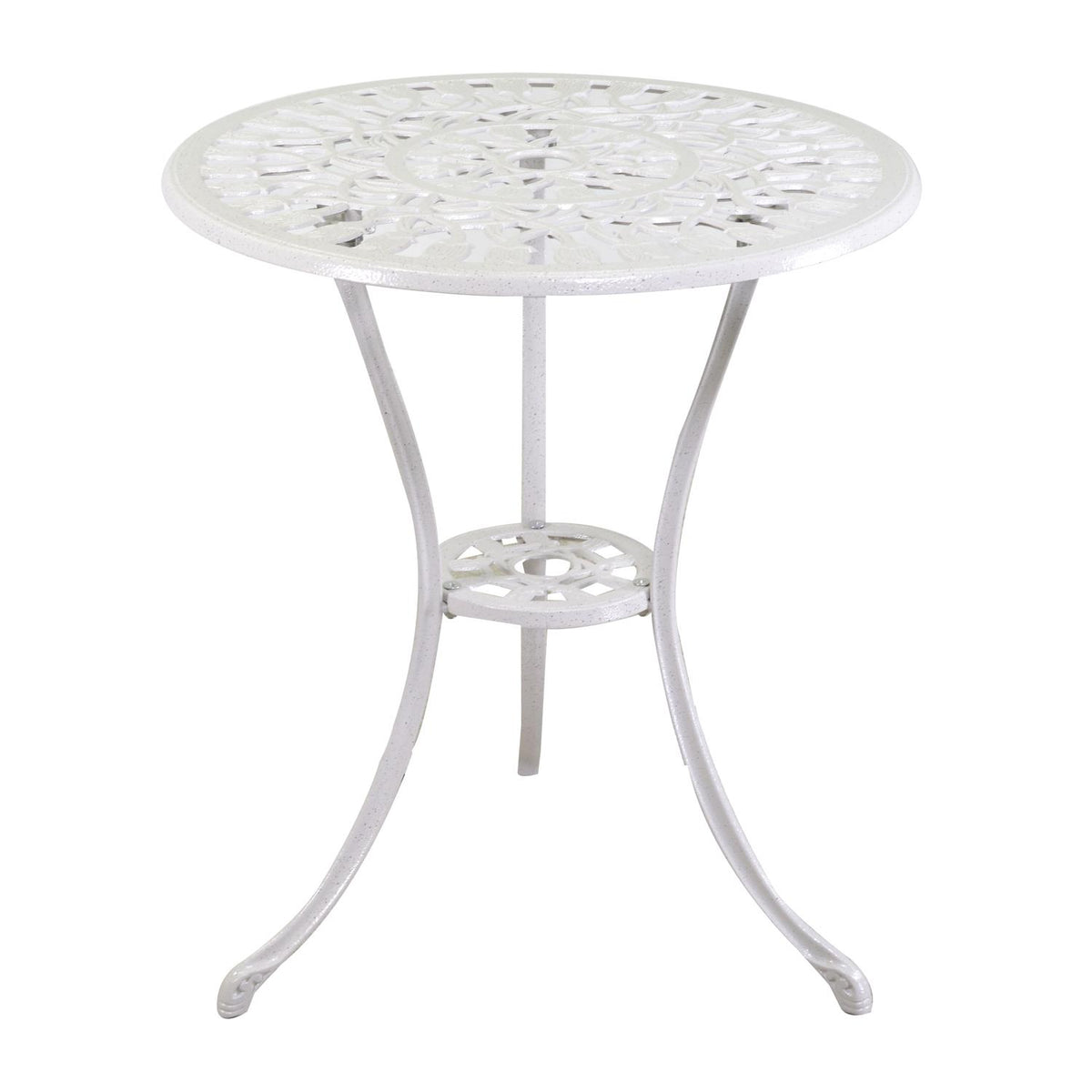 Orlando Store™ - SET Tavolo Alluminio Parma Bianco Tondo + 2 Sedie