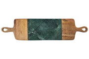 Orlando Store™ - Tagliere Rettangolare Doppi Manici in Legno e Marmo