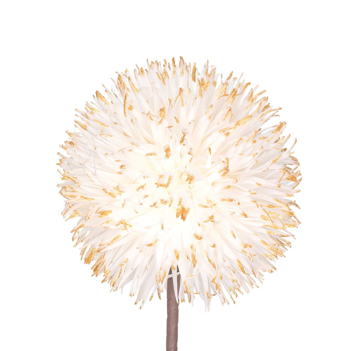 Orlando Store™ - Fiore Artificiale Tarassaco Bianco e Oro h84cm