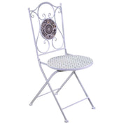 Orlando Store™ - SET Tavolo Mosaico Frigole Tondo + 2 Sedie