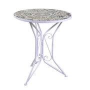 Orlando Store™ - SET Tavolo Mosaico Frigole Tondo + 2 Sedie