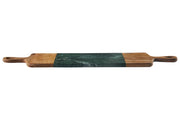 Orlando Store™ - Tagliere Rettangolare Doppi Manici in Legno e Marmo