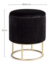 Load image into Gallery viewer, Orlando Store™ - Sgabello Contenitore Polina Tondo Nero
