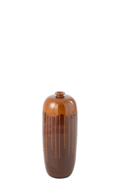 Orlando Store™ - Vaso Lee Terra Lucido Marrone/Arancione Small